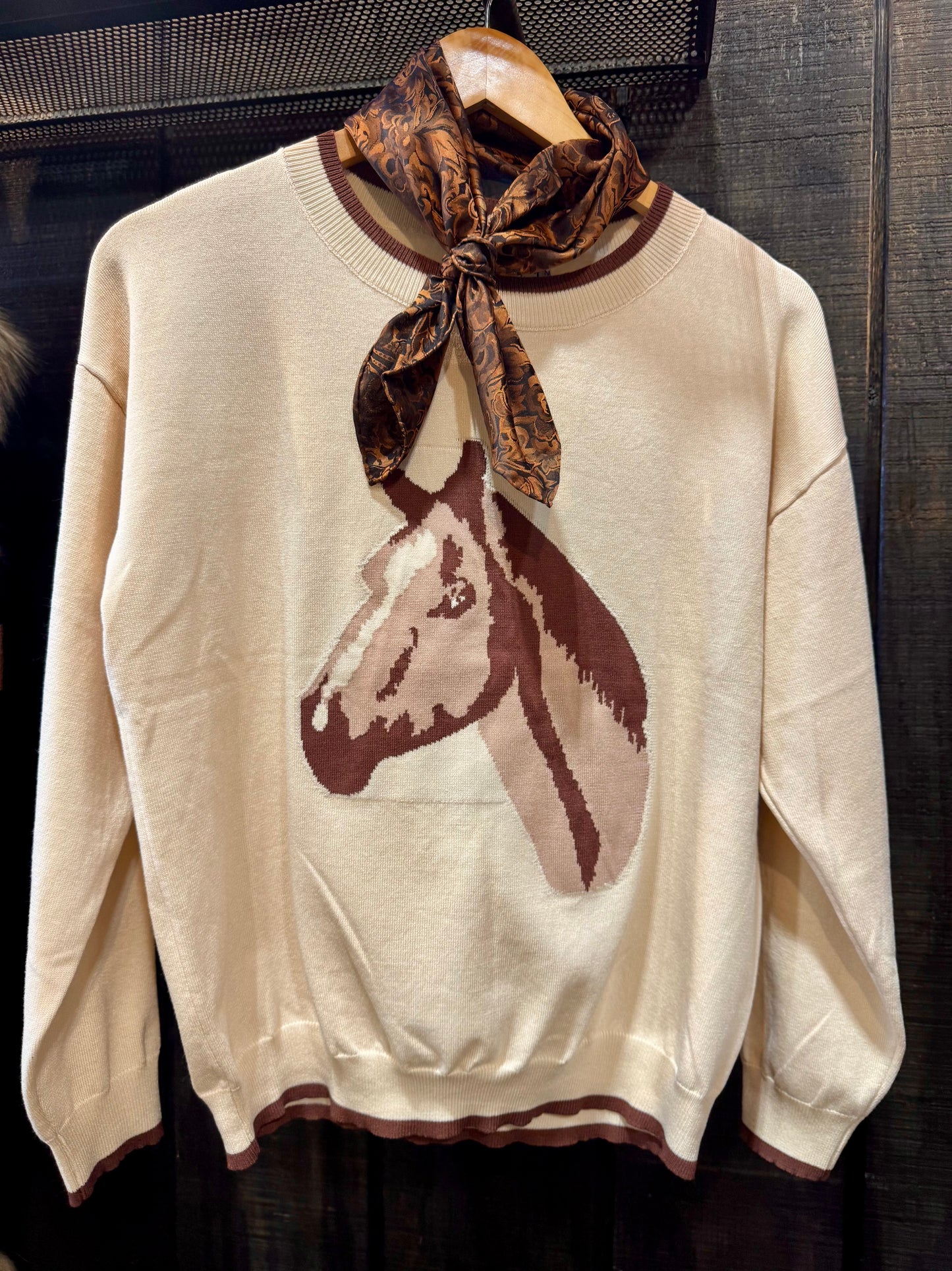 The Yoakum Horse Sweater