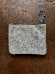 Cowhide Zip Pouch