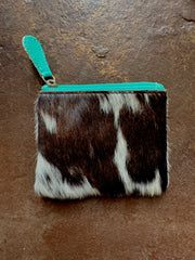 Cowhide Zip Pouch