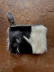 Cowhide Zip Pouch
