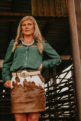 The Howdy Hanny Emerald Pearl Snap