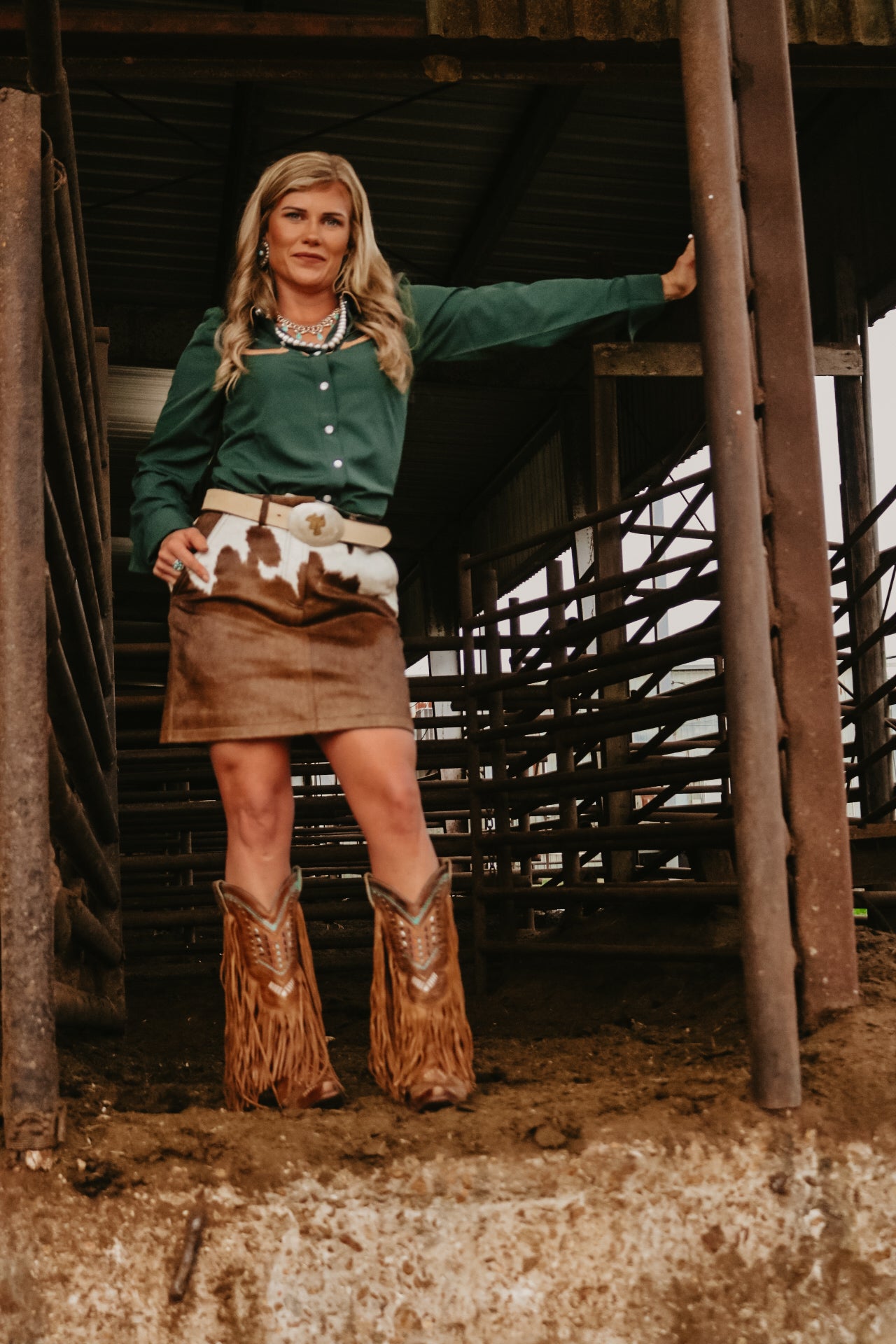 The Howdy Hanny Emerald Pearl Snap