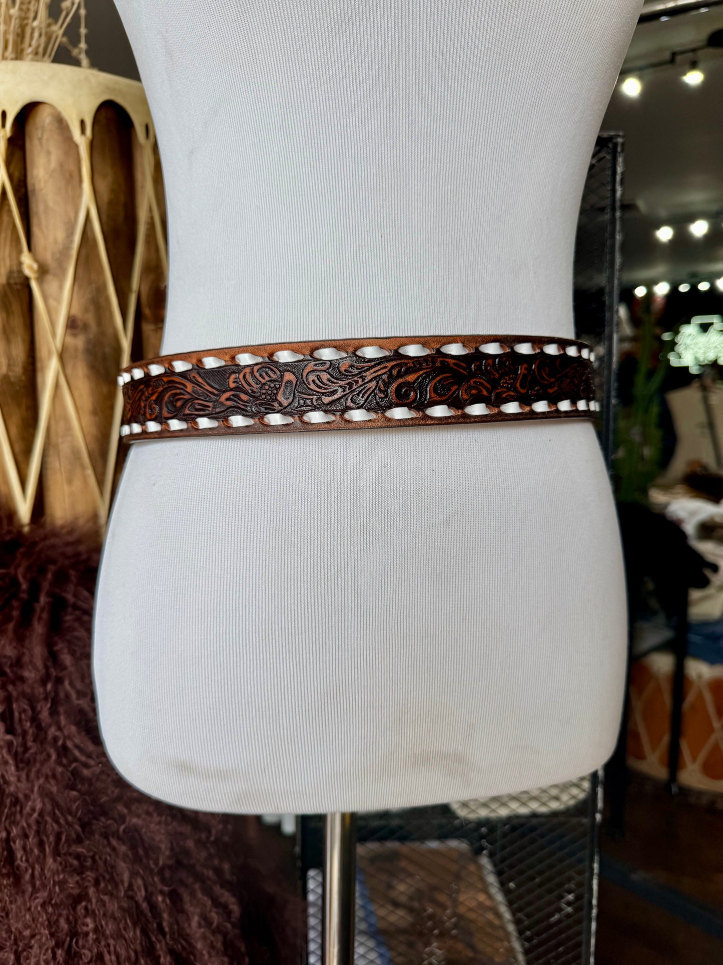Vintage Brown Buckstitch