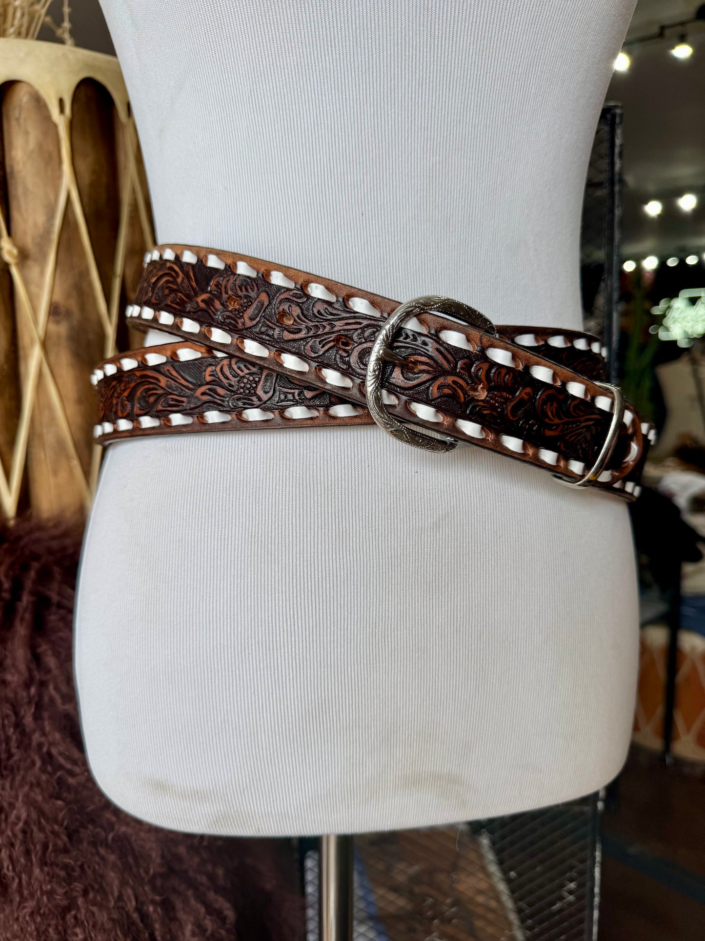 Vintage Brown Buckstitch