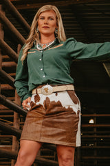 The Howdy Hanny Emerald Pearl Snap