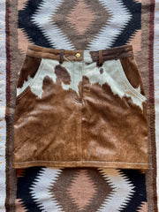 Cowhide Mini Skirt-Size 6