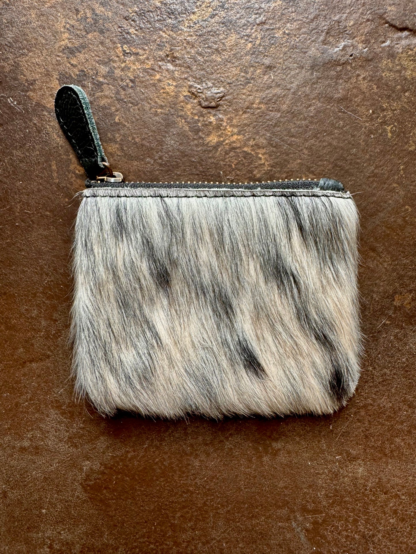 Cowhide Zip Pouch