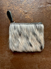 Cowhide Zip Pouch