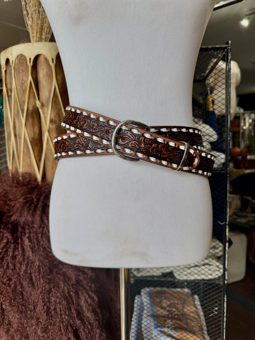 Vintage Brown Buckstitch