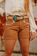 The Howdy Hanny Tan Denim Shorts