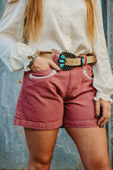 The Howdy Hanny Rose Denim Shorts