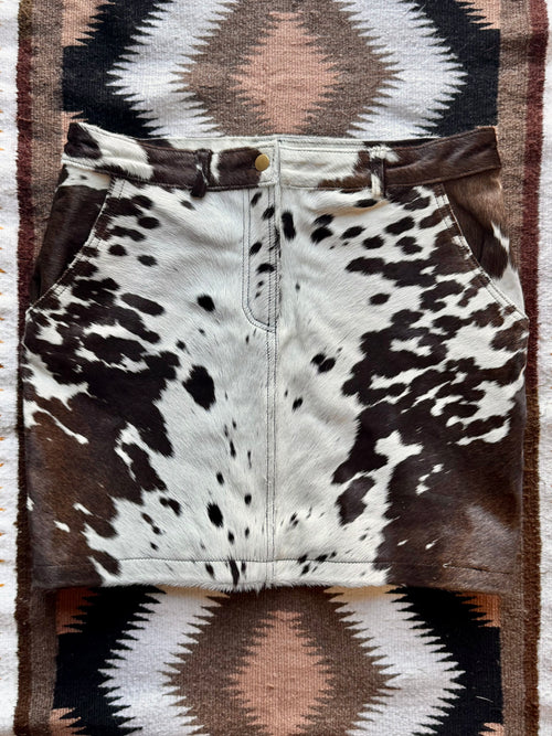 Cowhide Mini Skirt-Size 10