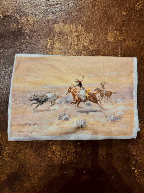 Double Cowboy Western Scene Tee