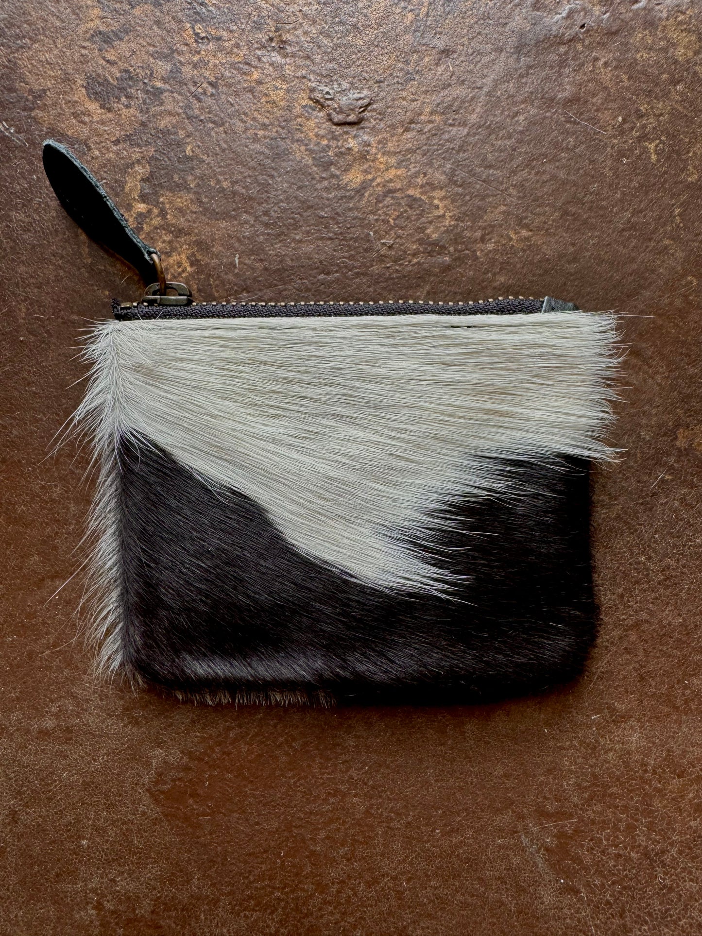 Cowhide Zip Pouch