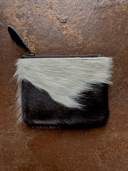 Cowhide Zip Pouch