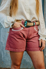 The Howdy Hanny Rose Denim Shorts