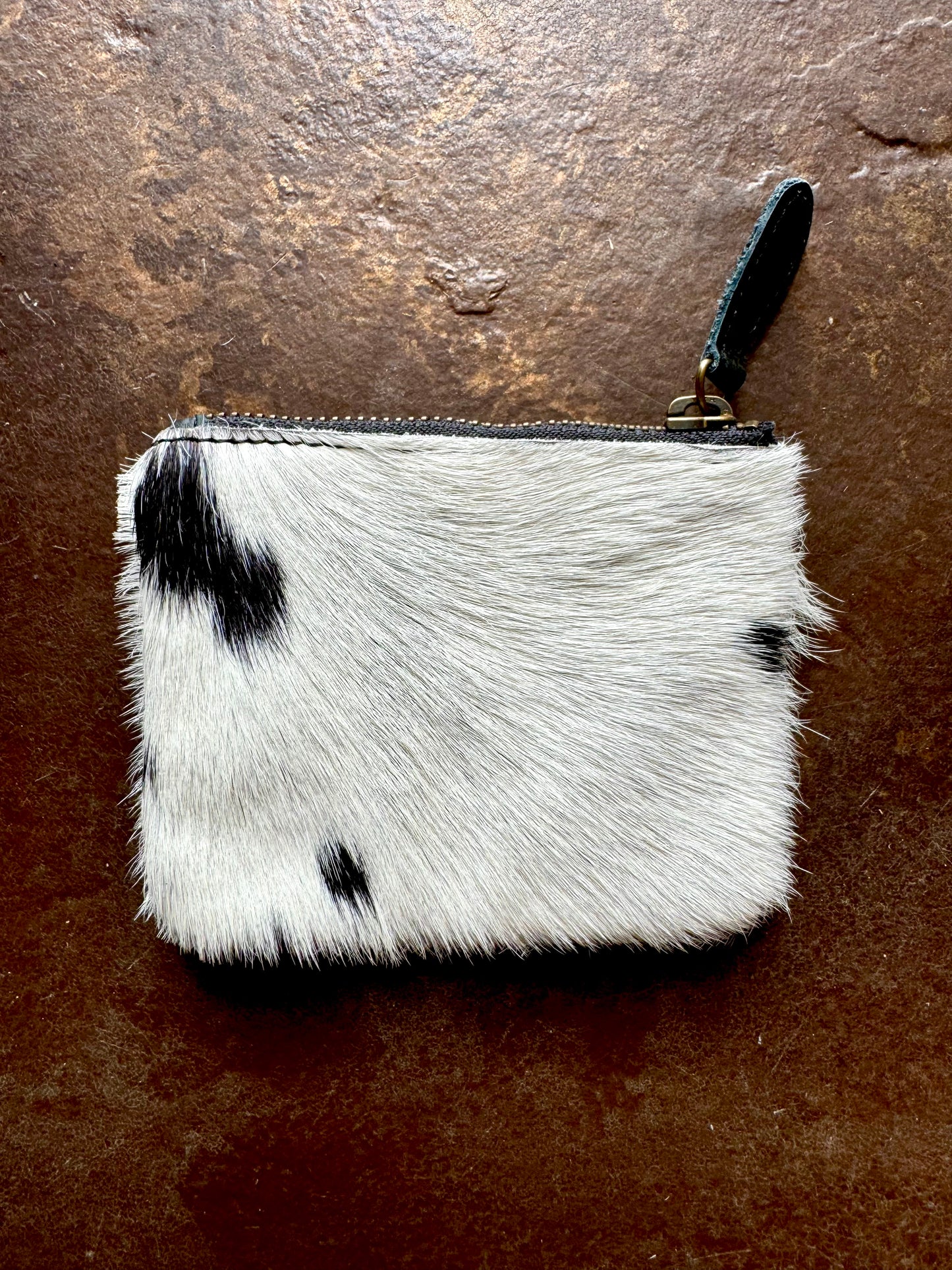 Cowhide Zip Pouch