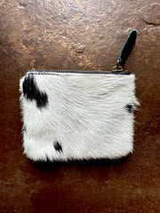 Cowhide Zip Pouch