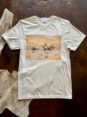 Double Cowboy Western Scene Tee