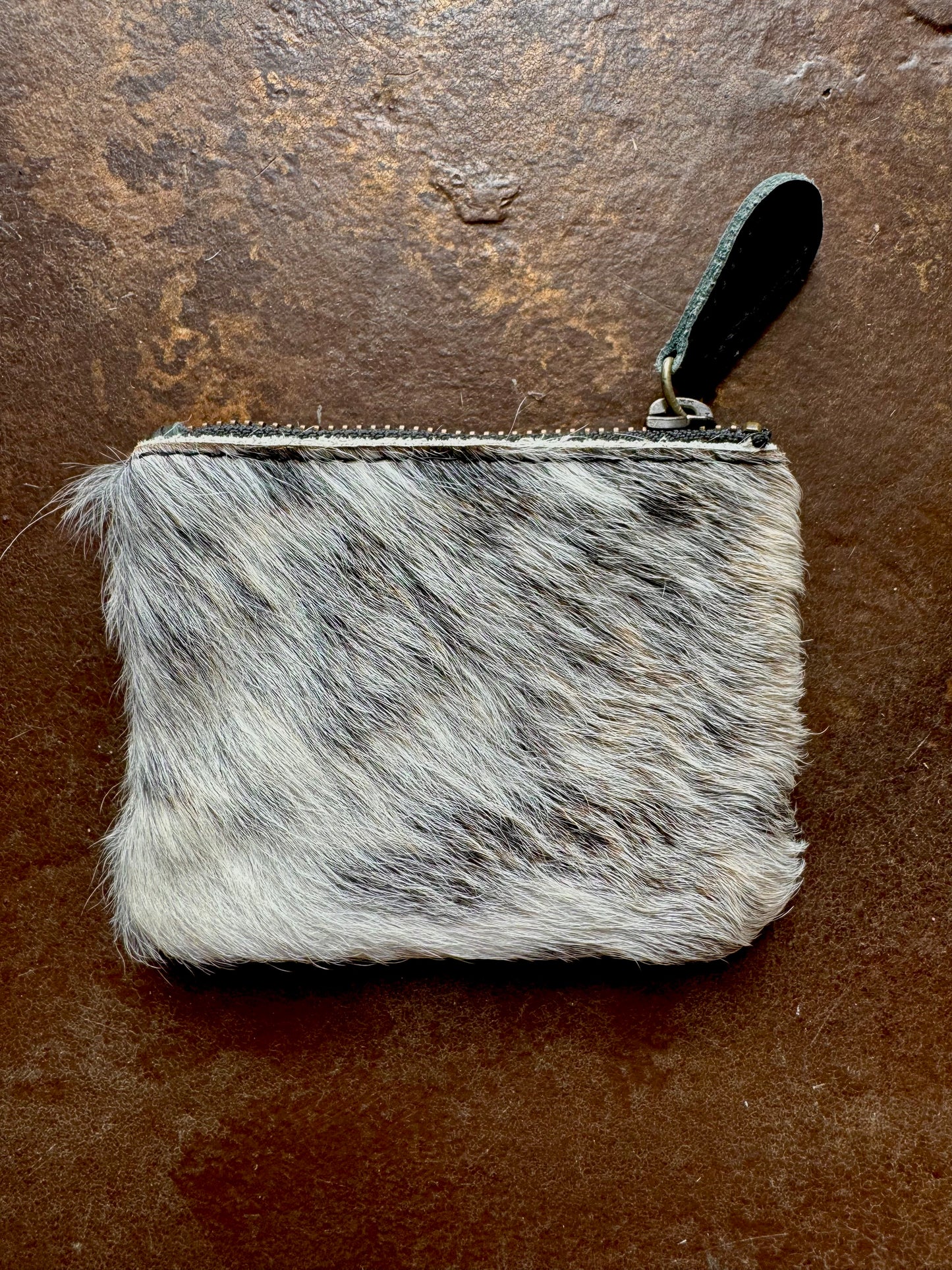 Cowhide Zip Pouch