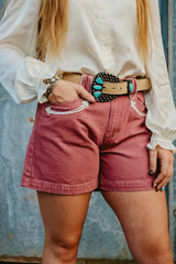 The Howdy Hanny Rose Denim Shorts