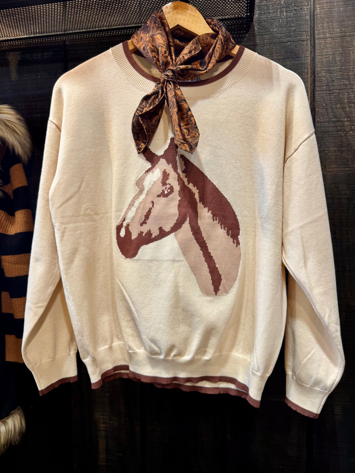 The Yoakum Horse Sweater