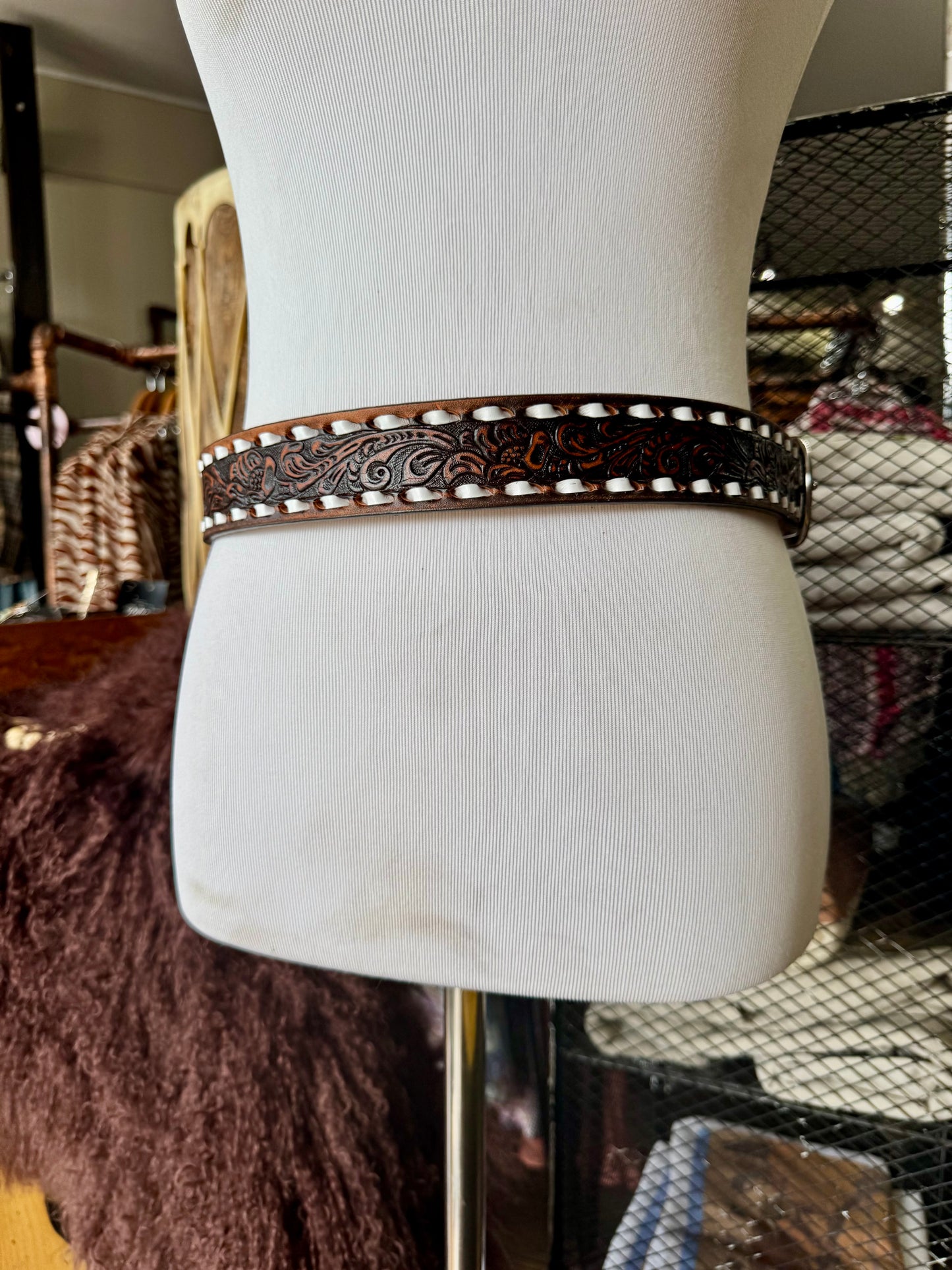 Vintage Brown Buckstitch