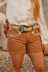 The Howdy Hanny Tan Denim Shorts