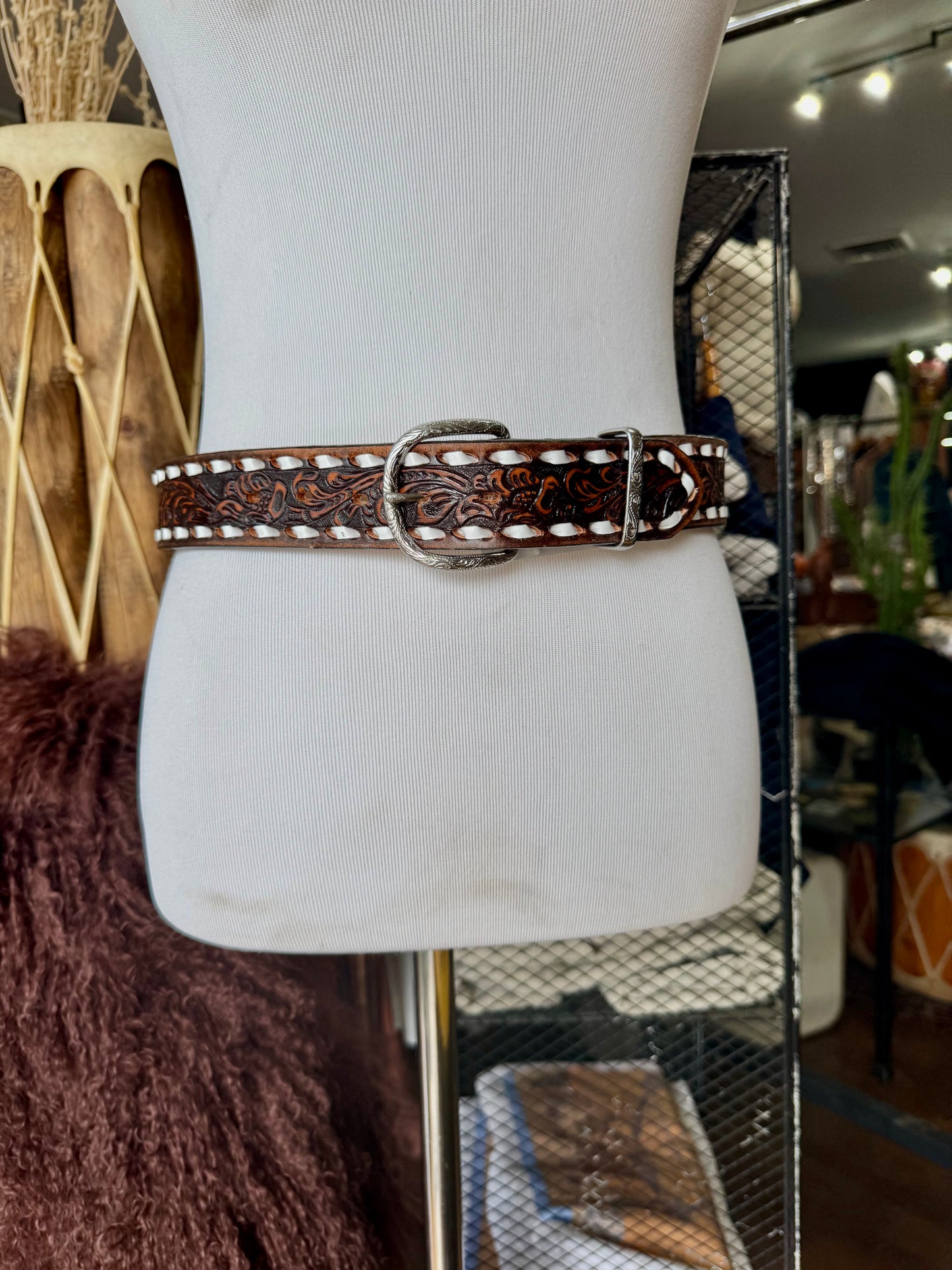 Vintage Brown Buckstitch