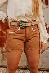 The Howdy Hanny Tan Denim Shorts
