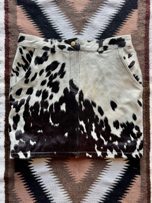 Cowhide Mini Skirt-Size 8