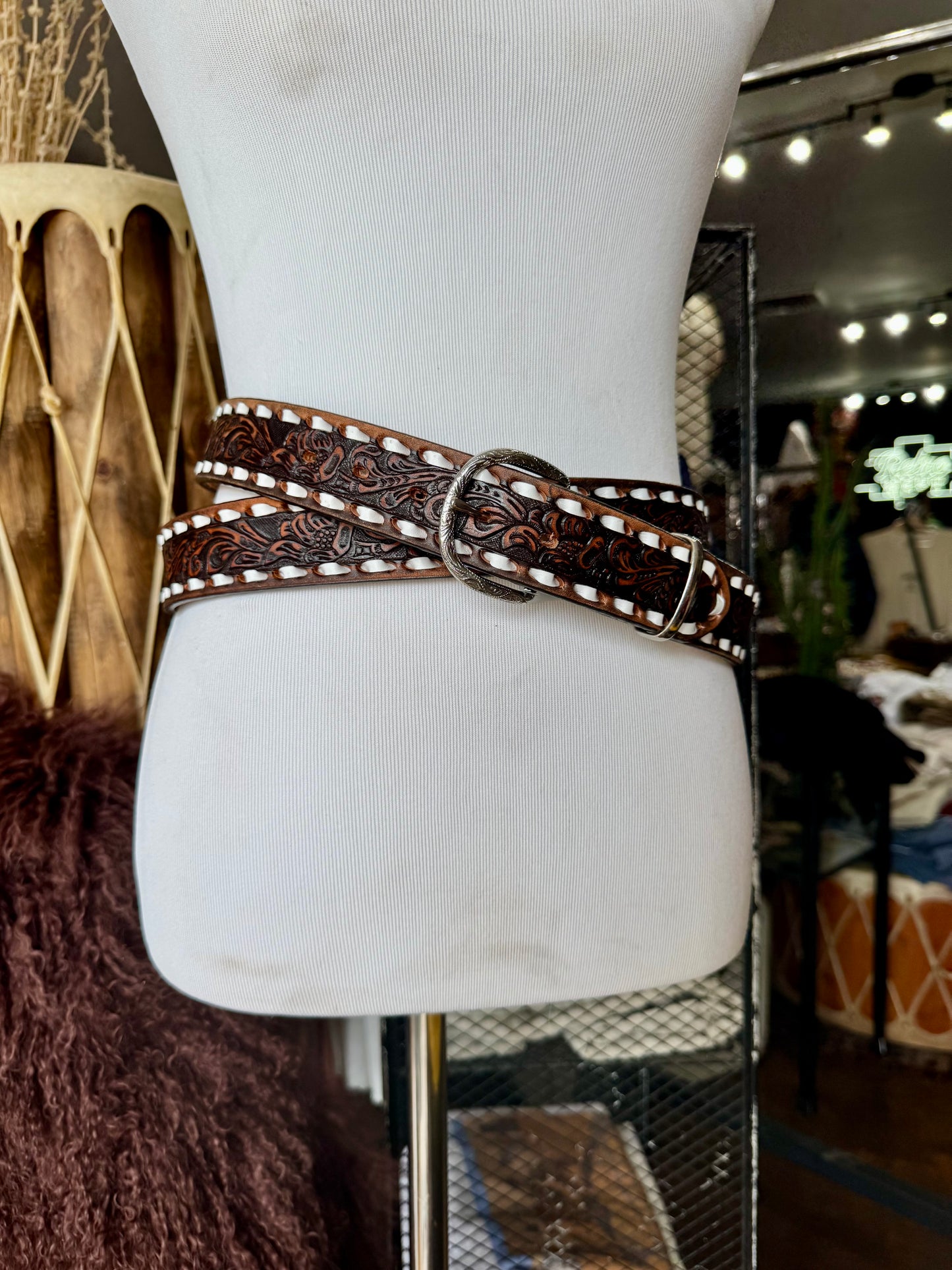 Vintage Brown Buckstitch
