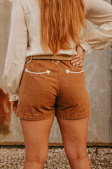 The Howdy Hanny Tan Denim Shorts