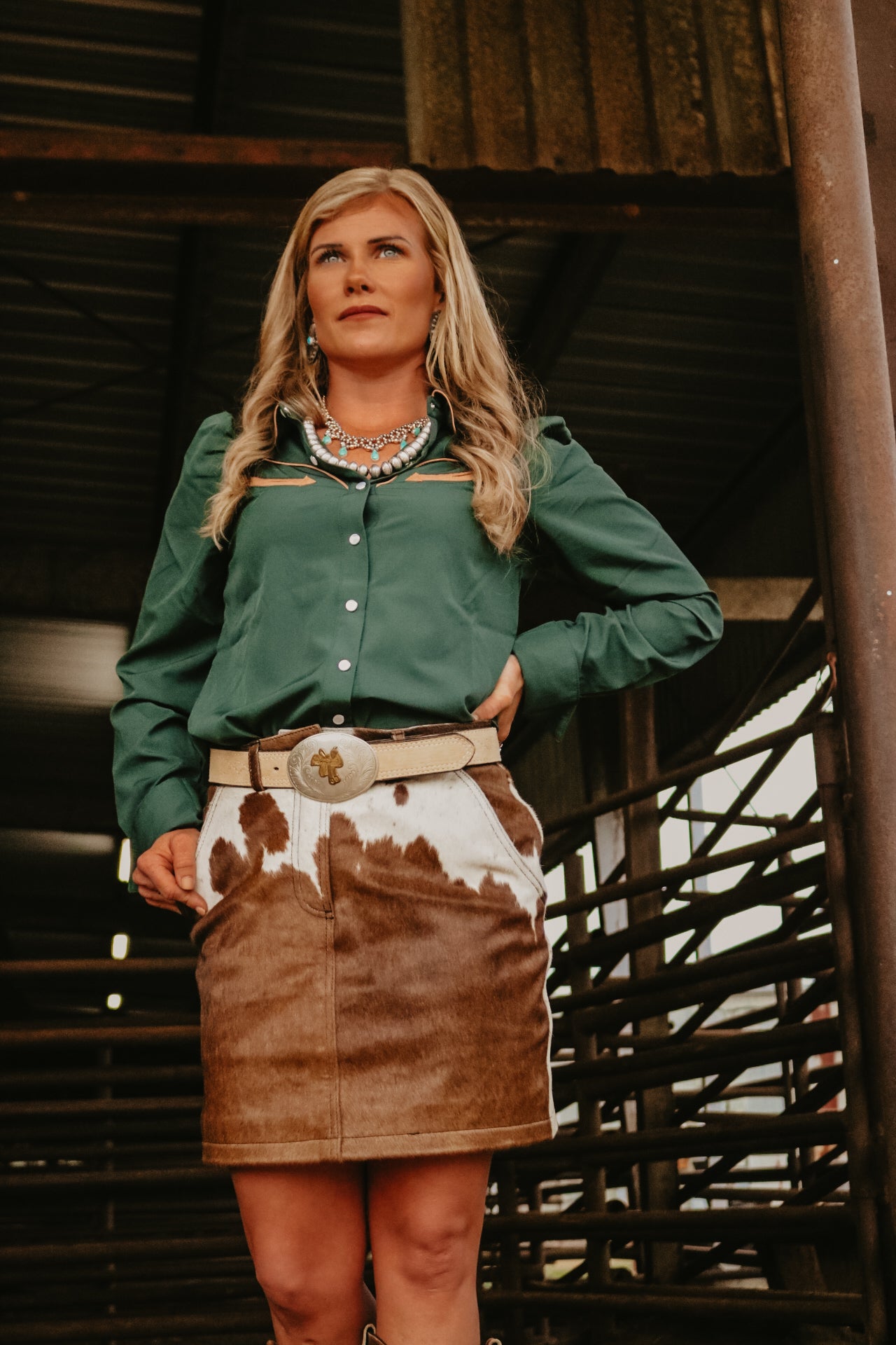 The Howdy Hanny Emerald Pearl Snap