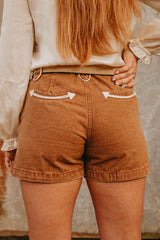The Howdy Hanny Tan Denim Shorts