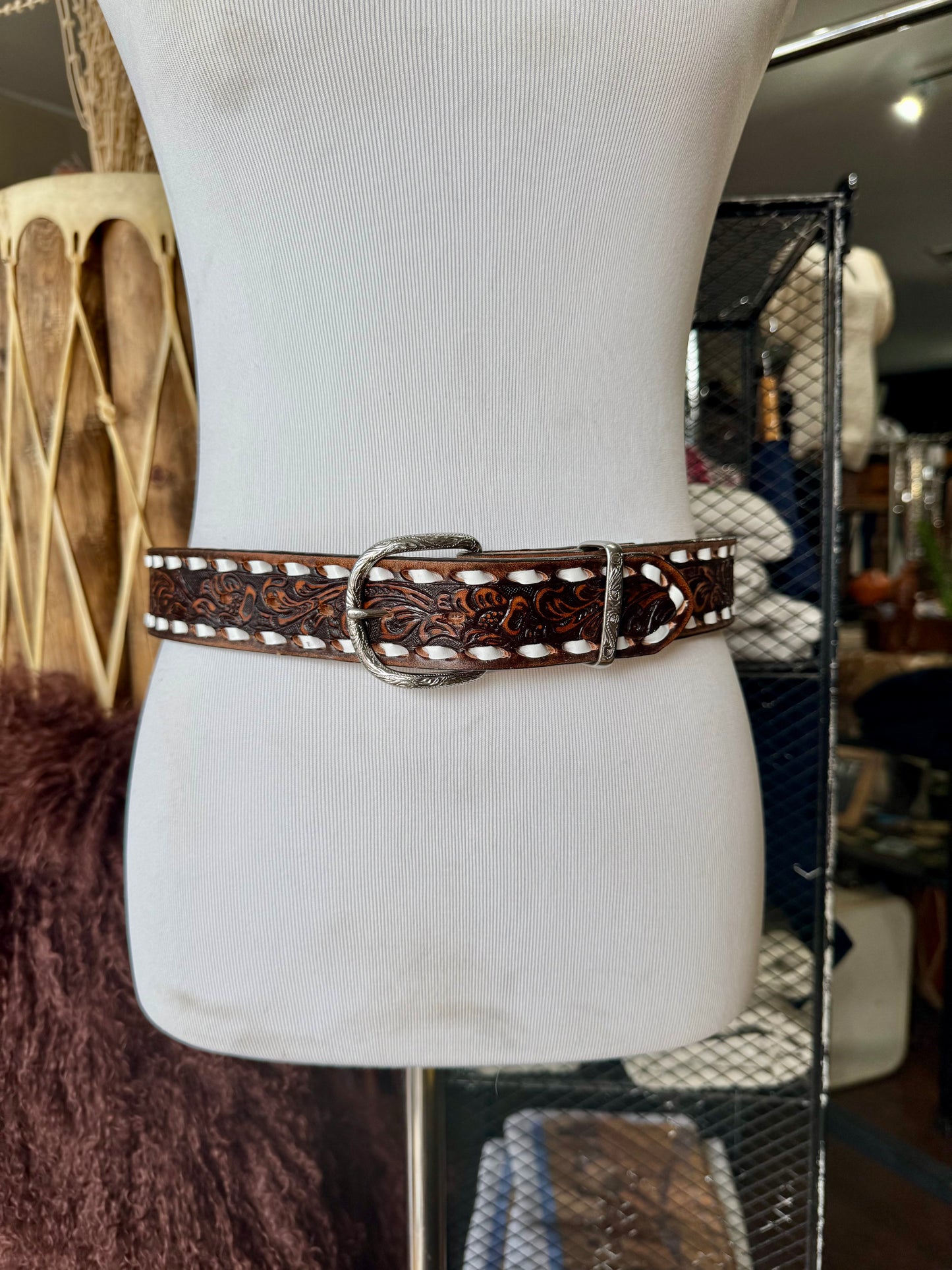 Vintage Brown Buckstitch