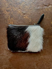 Cowhide Zip Pouch