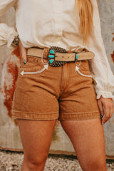 The Howdy Hanny Tan Denim Shorts