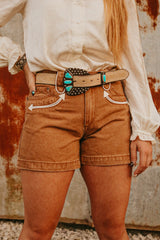The Howdy Hanny Tan Denim Shorts