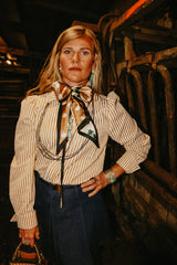 The Howdy Hanny Stripe Pearl Snap