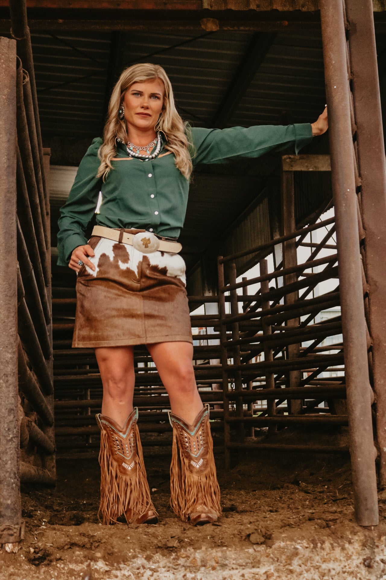 The Howdy Hanny Emerald Pearl Snap