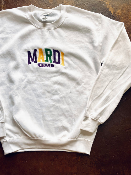 Collegiate Mardi Gras Sweatshirt