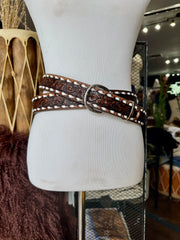 Vintage Brown Buckstitch