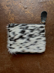 Cowhide Zip Pouch