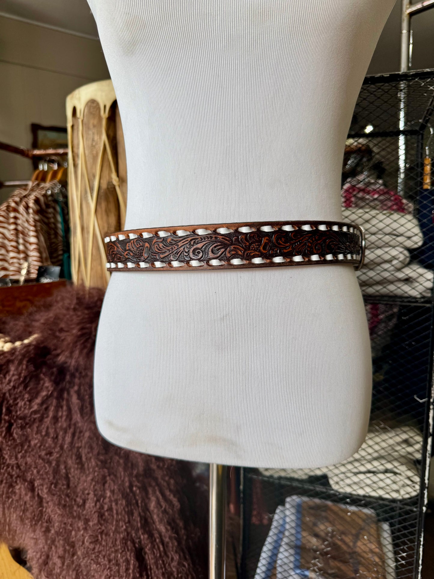 Vintage Brown Buckstitch