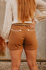 The Howdy Hanny Tan Denim Shorts