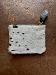 Cowhide Zip Pouch